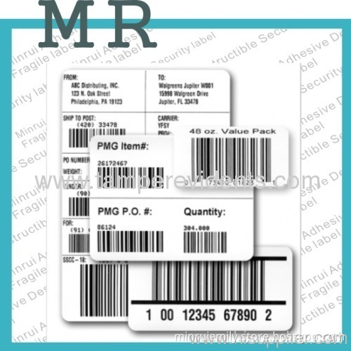 Destructible Vinyl Labels,tamper Proof Fragile Barcode Sticker With Serial Numbers,warranty Void If Removed Sticker 
